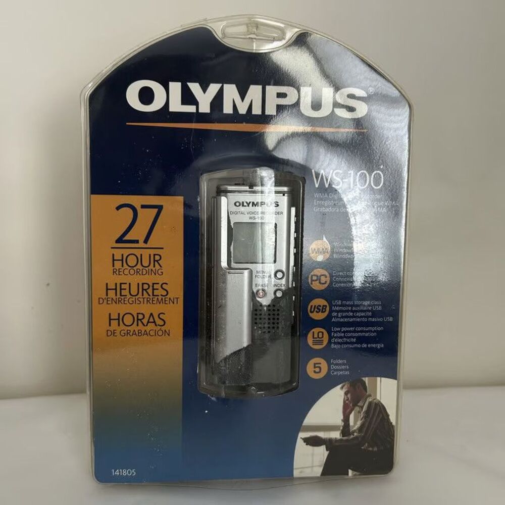 Olympus WS-100 Digital Voice Recorder 64MB 27 Hour New Sealed NOS Size N/A Its